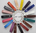 Long Leather Strap Keychain - Custom Engraved