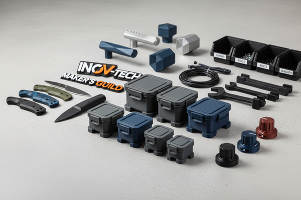 can you make the 3D printed items more practical items such as storage containers, knife scales, knobs, custom company logos etc.