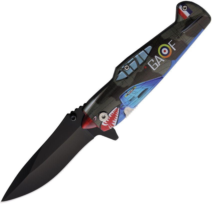 Fighter Plane Linerlock A/O Shark Mouth